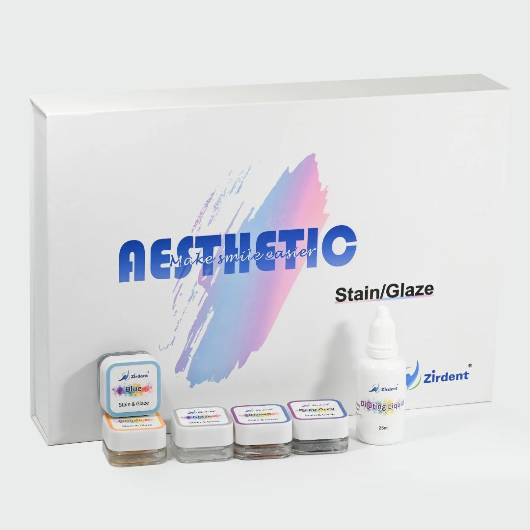 Набір Zirdent Aesthetic Stain/Glaze — для естетичних стоматологічних реставрацій