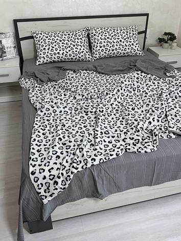 Постільна білизна літня Півтораспальний муслін жатка, фото 1