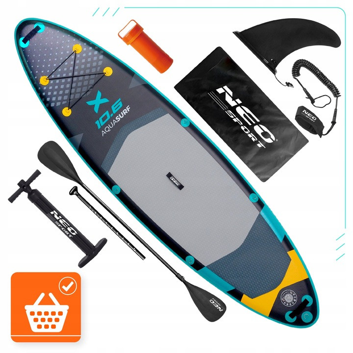 Надувна дошка SUP для серфінга Aquasurf 320 x 84 x 15 см Neo-Sport 170207, фото 1