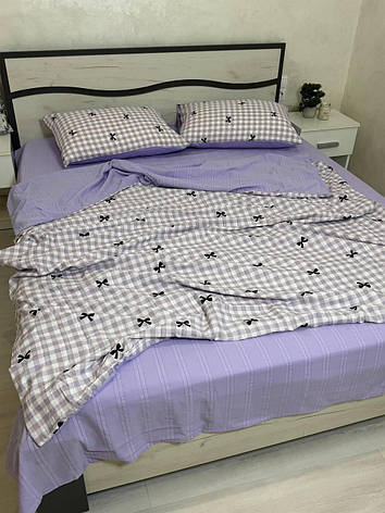 Постільна білизна літня Півтораспальний муслін жатка, фото 1