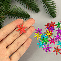 20мм Паєтка сніжинка 5г - мікс голограма