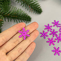 20мм Паєтка сніжинка 5г - фіолетовий голограма