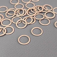 10 шт. - Бежевий регулятор 1 см (метал) для ремінців бюстгальтера (кільце)