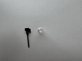 1 мл флакончик прозорий скляний пробник з чорним ковпачком тестер фіолка мініатюра для парфумерії, фото 3