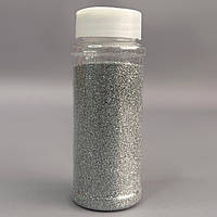 Блискітки декоративні (гліттер), флакон с дозатором 120 мл - срібло