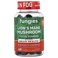 Fungies, Жувальні мармеладки з грибами з левової гриви, лохина та полуниця, 60 жувальних таблеток з