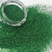 Глітер 1 кг, дрібні декоративні блискітки #620 - зелений