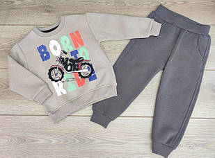 Дитячий костюм BORN TO RIDE тринитка для хлопчиків розміри 98, 104, 110, 116 см