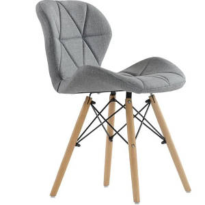 Стілець м'який манікюрний СТАР у тканинній оббивці дерев'яні ніжки Стільчики для кафе офісу салону