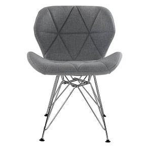 Клієнтський м'який стільчик Старий S сіра тканинна оббивка ніжки метал Стілець конференц-залу