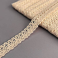 Мереживо натуральне льон 1,8 см Колір - Бежевий (льон-1176А)