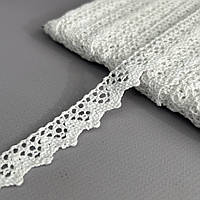 Мереживо натуральне льон 2 см, - Білий (льон-1370)