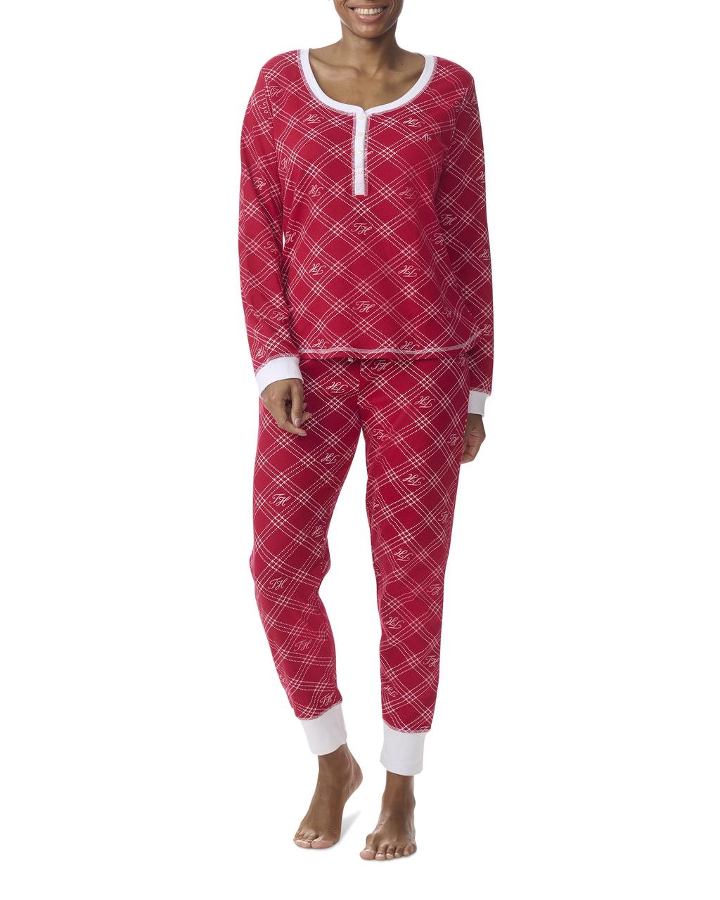 Жіноча піжама Tommy Hilfiger лонгслів та джоггери 1159843509 (Червоний L), фото 1