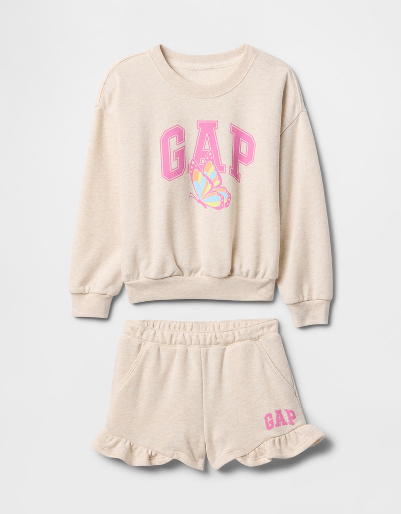 Дитячий костюм GAP світшот та шорти 1159843520 (Молочний 3), фото 1