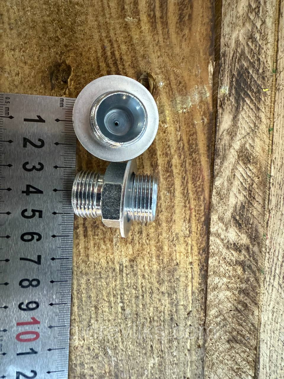 Штуцер з’єднувальний S24×S24 (S24) дросель 1,2 мм (M20×1,5 – M20×1,5), фото 1