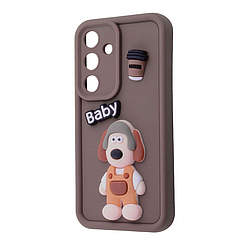 Чохол бампер силіконовий Wave для Samsung Galaxy S24 Brown Baby