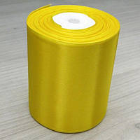 Атлазна стрічка 10 см. жовта