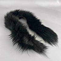 Опушка з натураного хутра лисиці фарбована 70 см - чорний