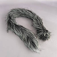 Опушка з еко-хутра фарбована 70 см - сірий