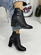 Ботильйони жіночі Battine B5035 чорні шкіряні 36, фото 3