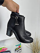 Ботильйони жіночі Battine B5035 чорні шкіряні 36, фото 9
