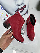 Ботильони жіночі Battine B4092 червоні на середньому каблуці 36, фото 5