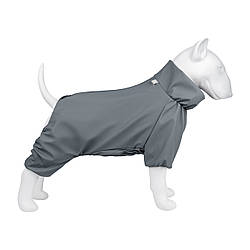 Дощовик для собак WAUDOG Clothes, водонепроникний, L55, В 77-79 см, С 50-55 см, сірий