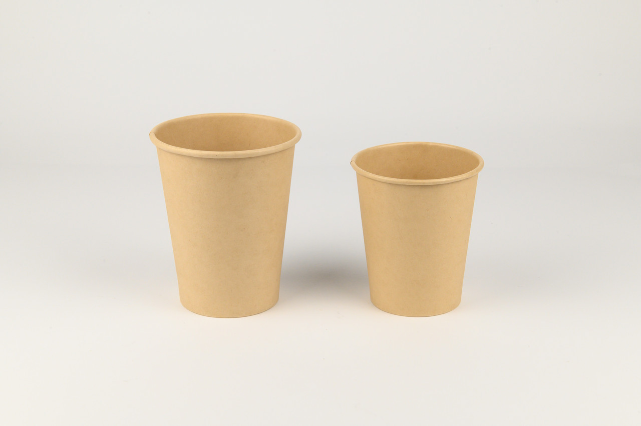 Стакан 1-шаровий бамбуковий 180мл картонний 80шт/уп, фото 1