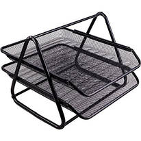 Лоток горизонтальний металевий чорний на два відділення Josef Otten, 506196