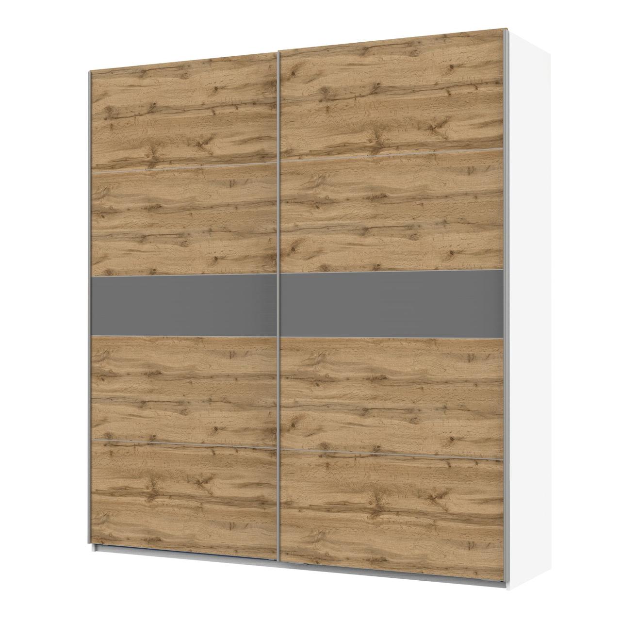 Шафа купе G-Caiser Білий/Дуб Евок вставка графіт 2 ДСП /5 частей 220х60х240 (44900390), фото 1