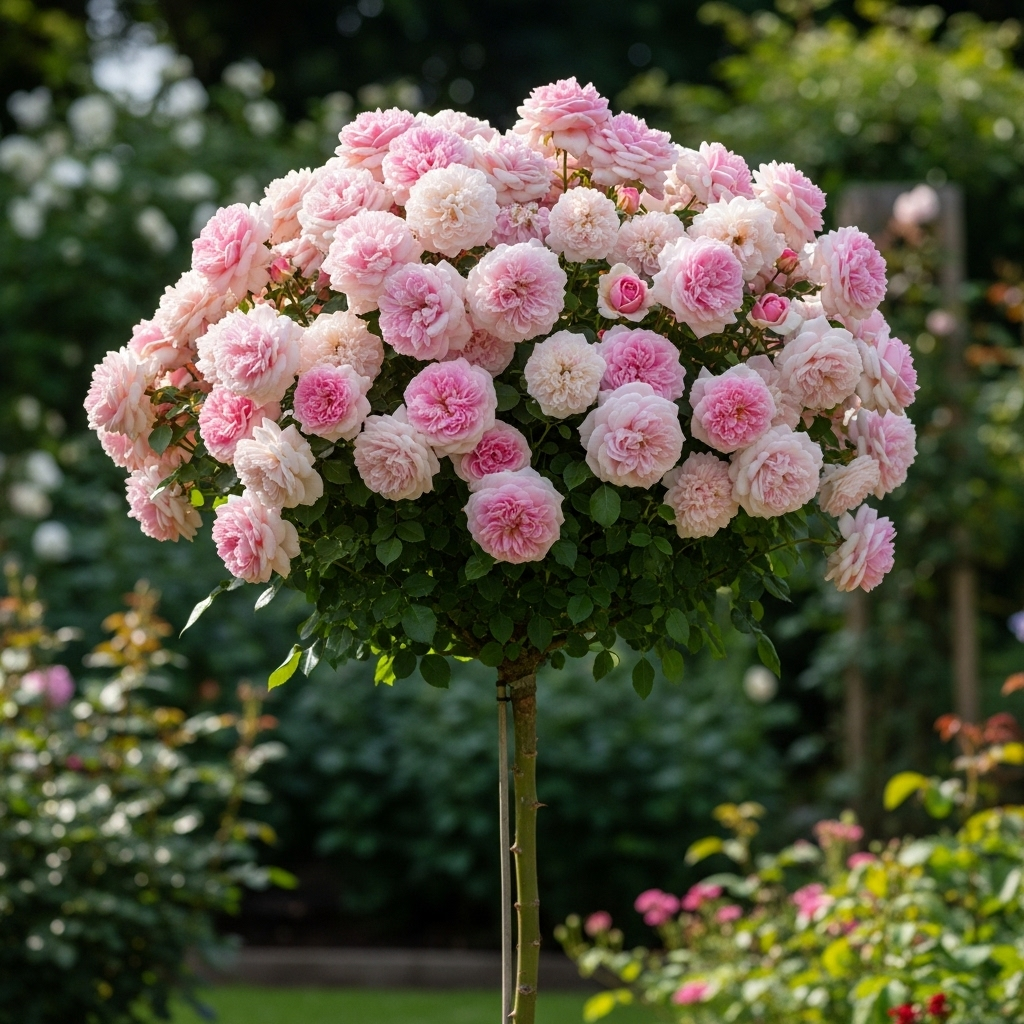 Саджанці англійської троянди Брайдал Піано на штамбі (Rose Bridal Piano), фото 1