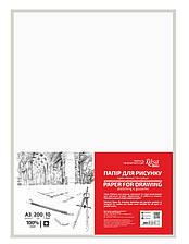 Папір для малюнка та креслення А3 білий 10 аркушів дрібне зерно 200 г/м2 Rosa Studio, 169211002