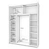 Шафа купе Doros G-Caiser Білий/Білий 1 ДСП / 1 Дзеркало 180х60х240 (42005028), фото 3