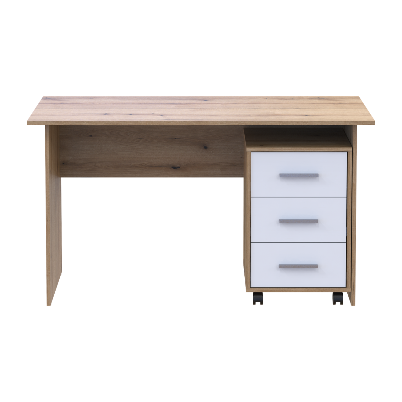 Офісний стіл Doros Т3 Дуб Евок/Білий ДСП 120х68х78 (41901064), фото 1