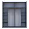 Шафа купе Doros G-Caiser Графіт/Графіт вставка Бетон 2 ДСП /5 частин 220х60х240 (44900284), фото 3