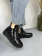 Черевики жіночі GUERO G197-660 Color 002 BATTAL чорні лакові, фото 4