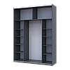 Шафа купе Doros G-Caiser Графіт/Білий 2 ДСП / 3 частини 180х60х240 (44900262), фото 6