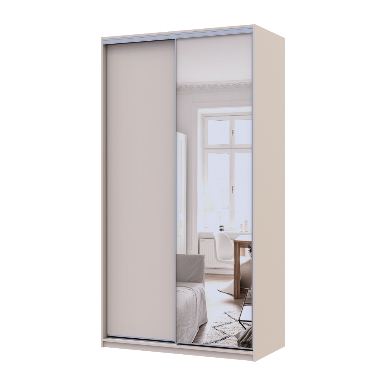 Шафа купе Doros Сіті Лайт Кашемір 1 ДСП / 1 дзеркало 120х60х225 (80736335), фото 1