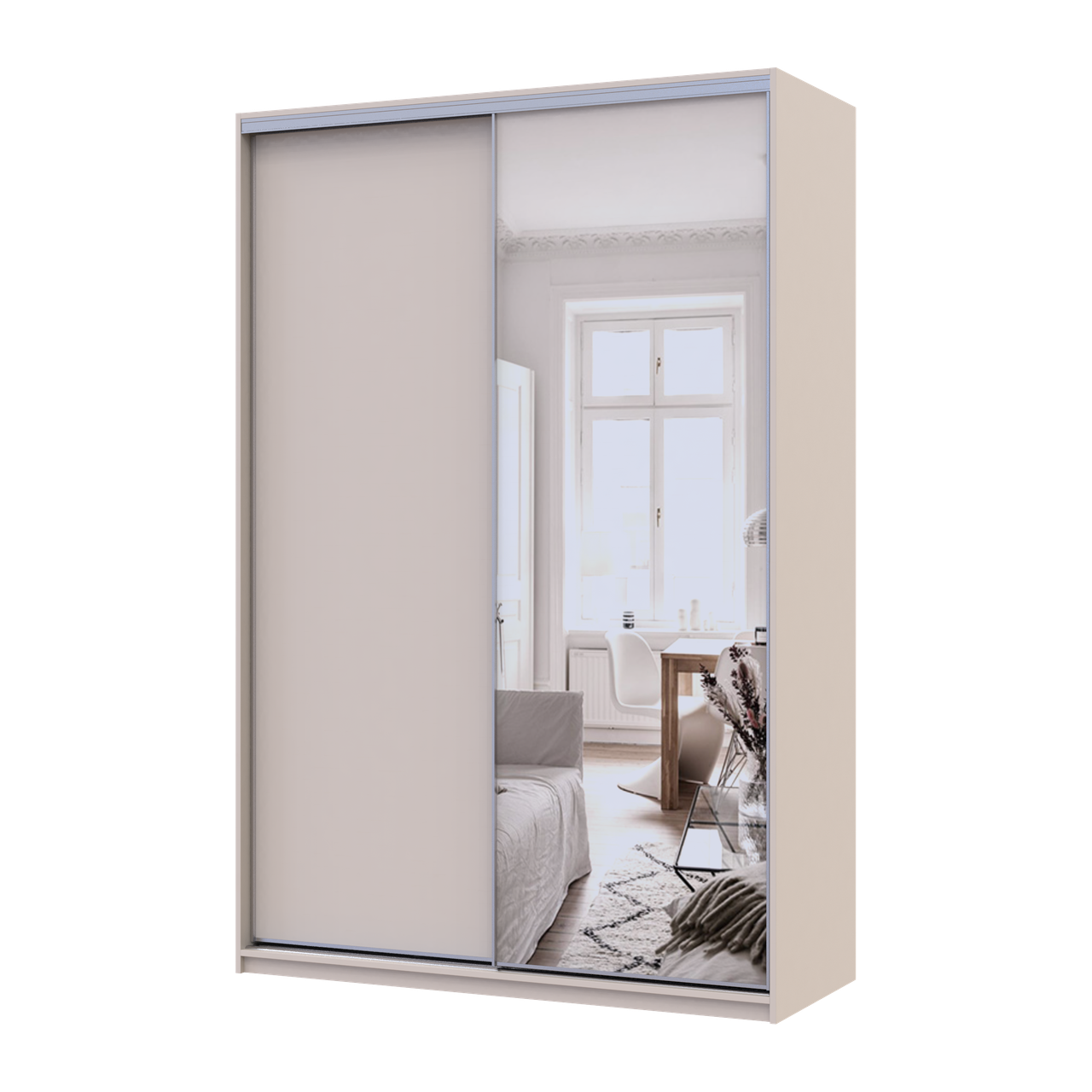 Шафа купе Doros Сіті Лайт Кашемір 1 ДСП / 1 дзеркало 150х60х225 (80736353), фото 1