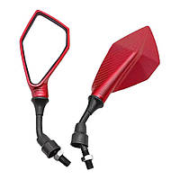 Пара маленьких червоних дзеркал дзеркало скутер мопед м10