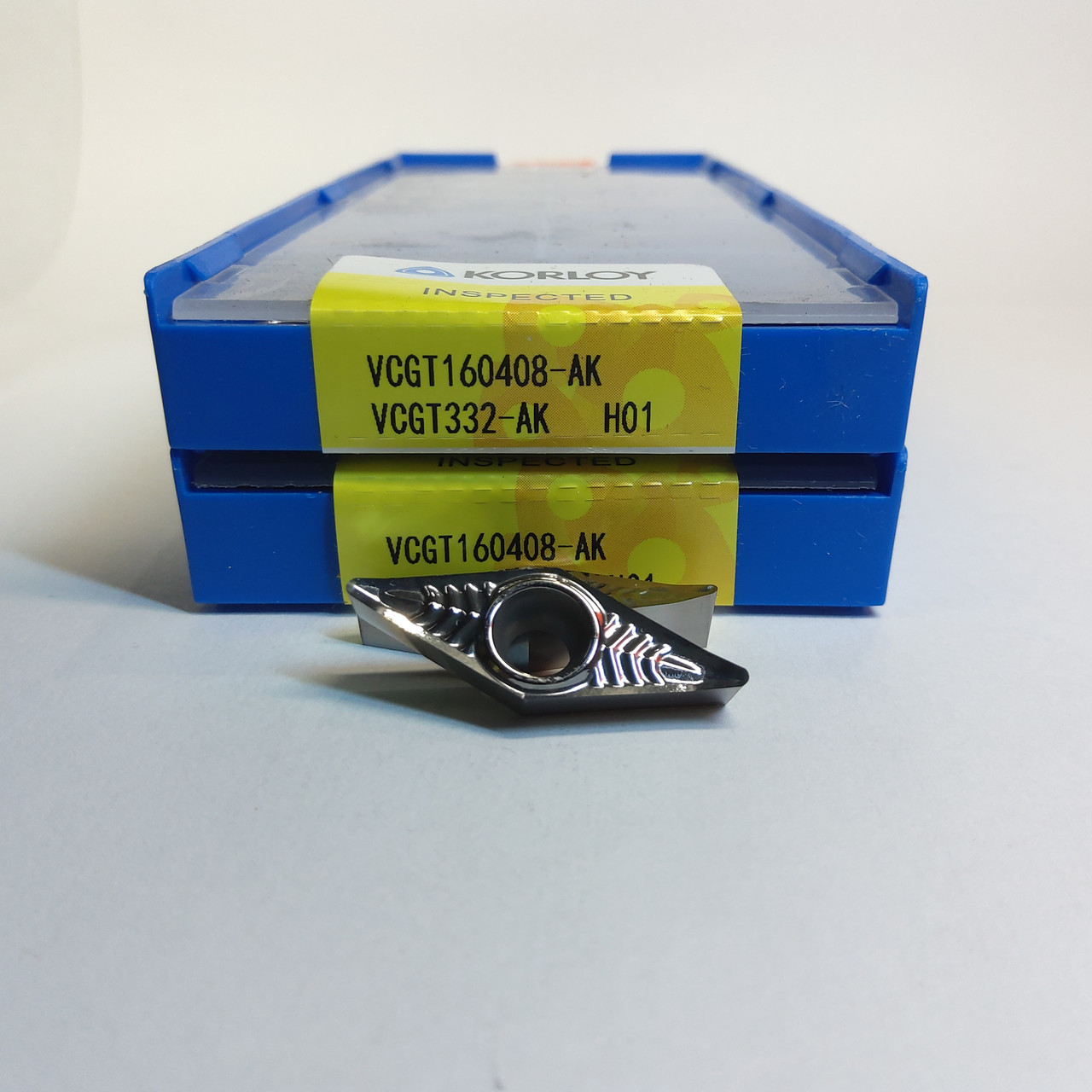 VCGT160408-AK H01 KORLOY (Кольоровий метал) Твердосплавна пластина