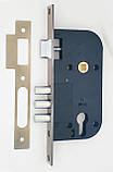 Замок врізний з ручками USK 70.012-45 (аналог Apecs 1523/60 BS45*70мм) Нікель, фото 5