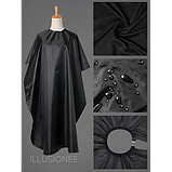 Набір 11 в 1 професійних перукарських ножиць + гребінці, затискачі, накидка, щітка в органайзері чорний, фото 2