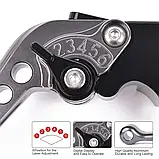 Пара ручок червоних гальма та сциплення скутер мопед, фото 5