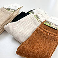 Підліткові однотонні махрові термо шкарпетки з вовни альпаки Корона, фото 4