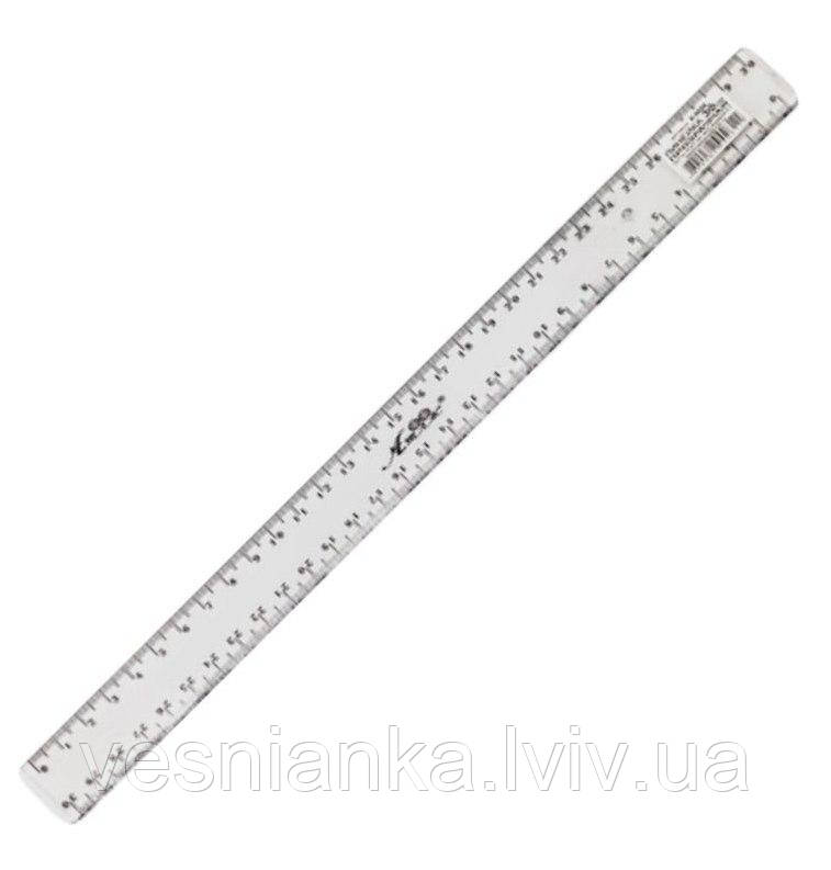 Лінійка прозора 30 см. пластикова AS-0607, фото 1