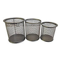 Підставка металевий стакан для ручок (Набір 3 шт. різних розмірів)