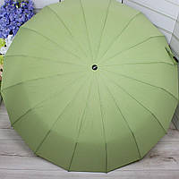 Якісна жіноча парасолька автомат антивітер 16 спиць 103см діаметр фісташкова Угорщина