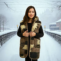 Жилетка из овечьей шерсти размер 44-60 теплый жилет женский меховая жилетка натуральная удлиненный жилет