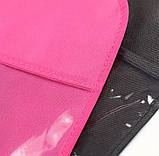 Чохол для перук і накладного волосся з прозорою вставкою та підвісною вішалкою розовий 60 × 30 см, фото 5